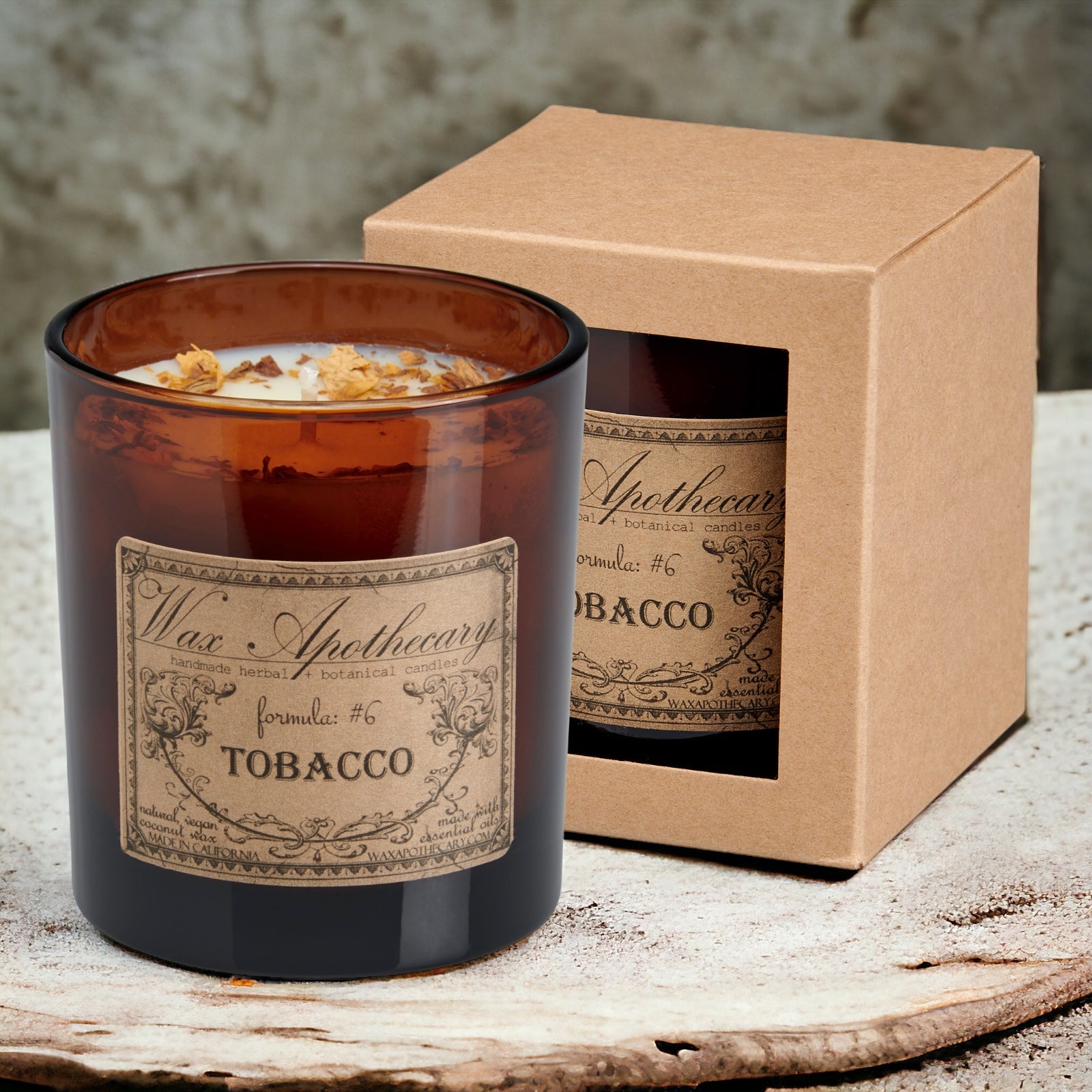 9 oz Tobacco Artisan Amber Glass Candle