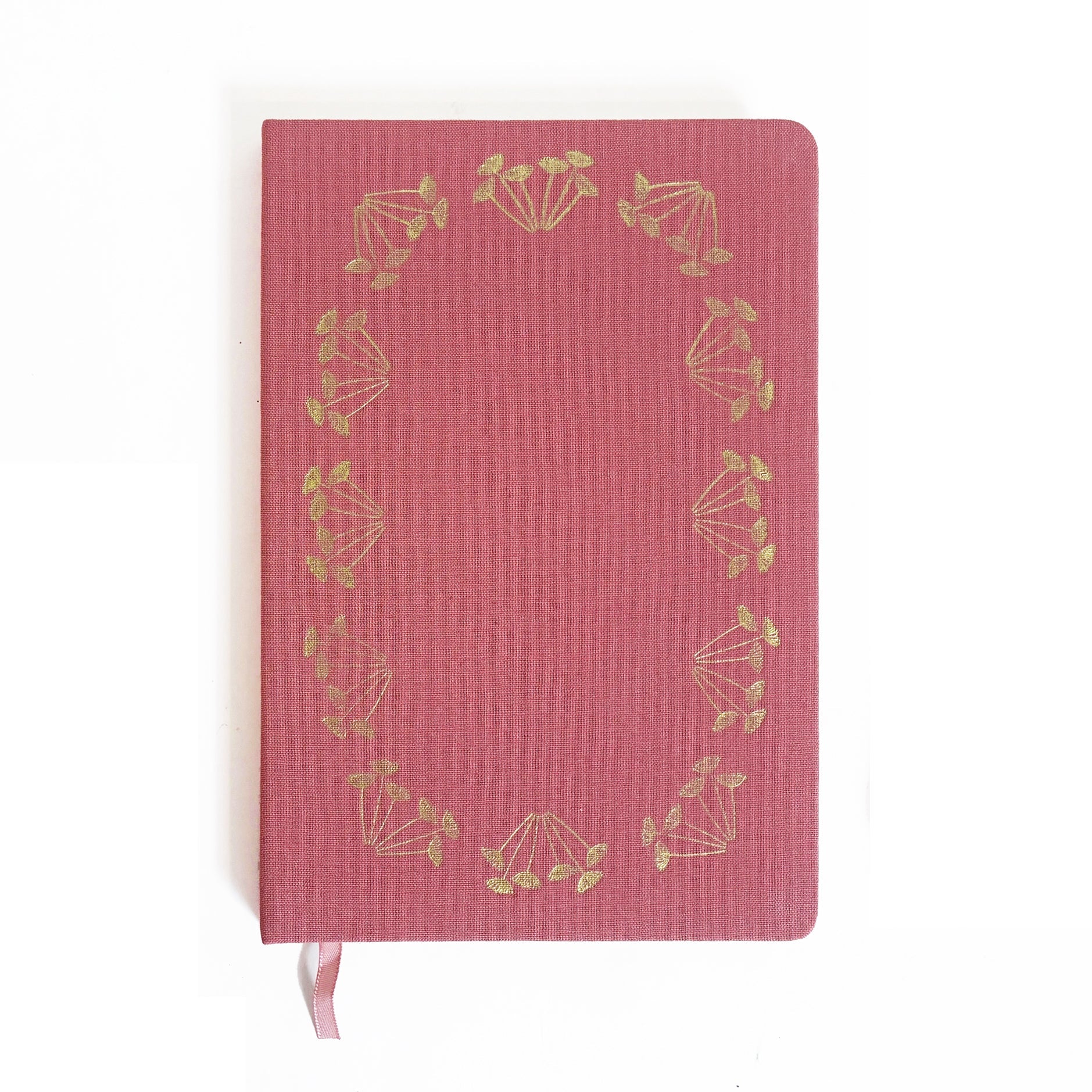 Queen Anne's Lace Foil Stamped Linen Notebook